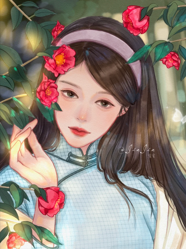 少女插画|性感的女神姐姐,元气满满的甜心妹妹,你喜欢哪一个呢