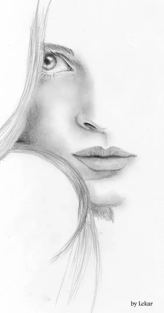 美女素描就要简单、漂亮、大方！