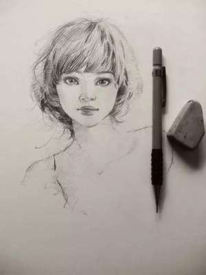 最简单的美女素描图片(美女素描就要简单、漂亮、大方)
