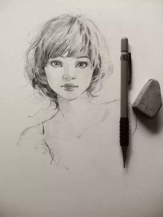 美女素描就要简单、漂亮、大方！