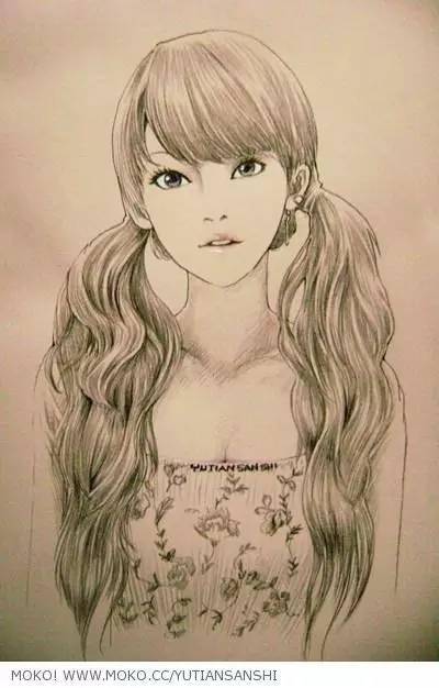 美女素描就要简单、漂亮、大方！
