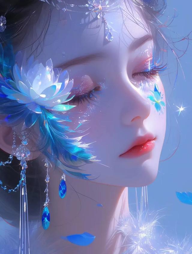 壁纸分享，古风创意美女侧脸，令人惊艳