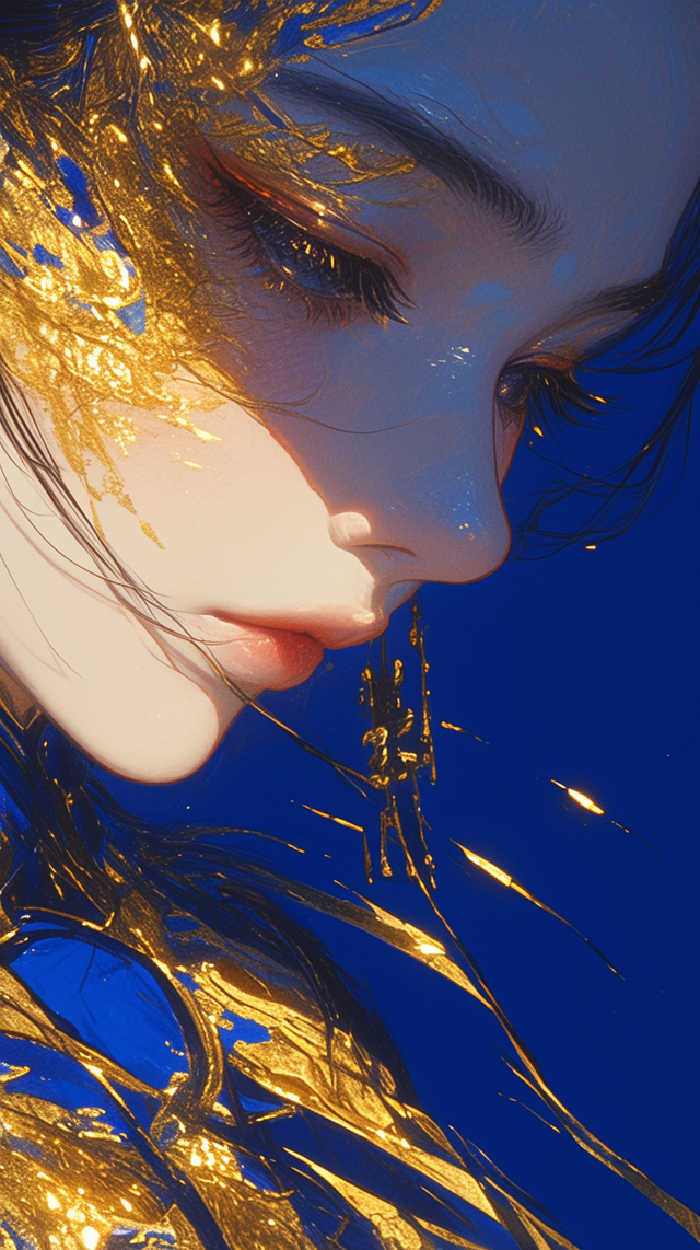 壁纸分享，古风创意美女侧脸，令人惊艳