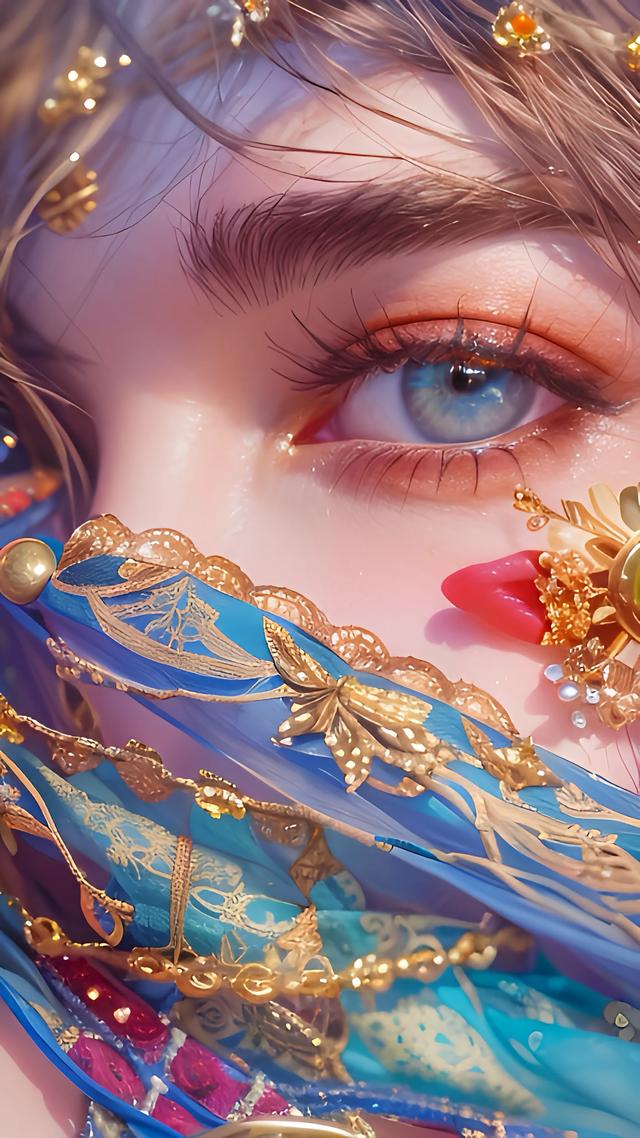 壁纸分享，古风创意美女侧脸，令人惊艳