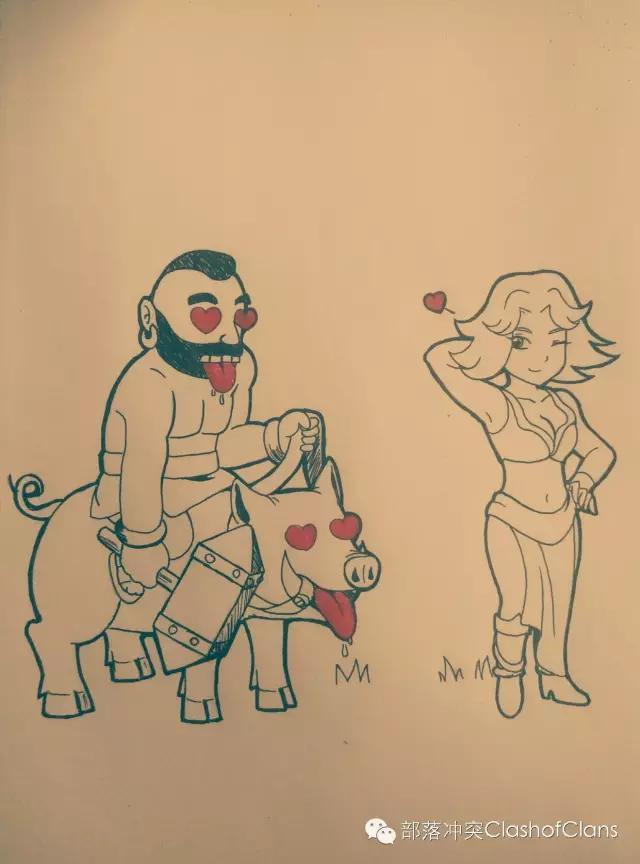 [部落冲突]萌兵至上！最治愈系手绘插图