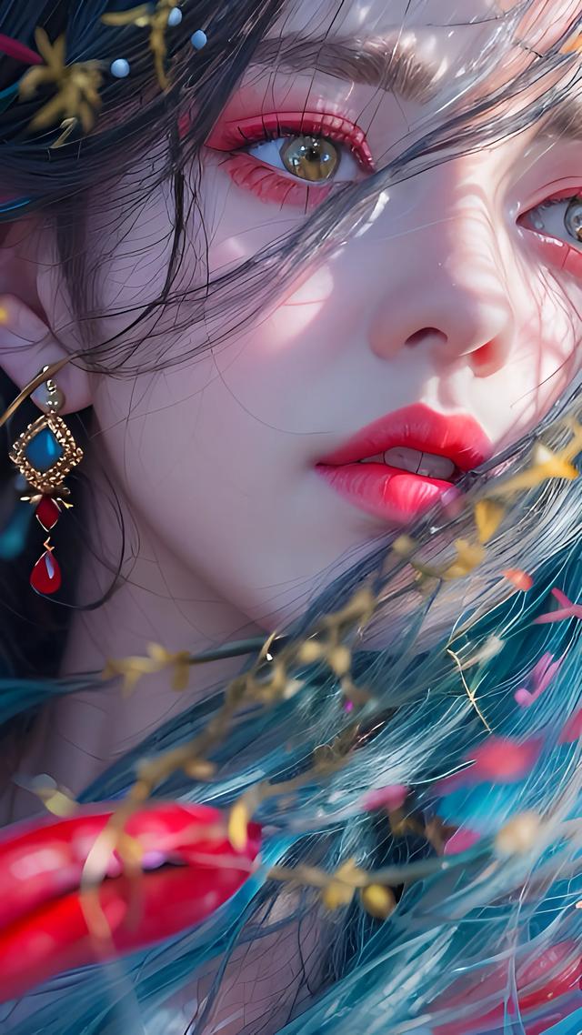 壁纸分享，古风创意美女侧脸，令人惊艳