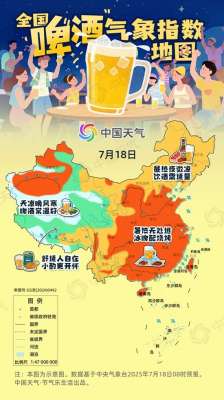 全国啤酒气象指数地图来了 解锁你的夏日微醺指南