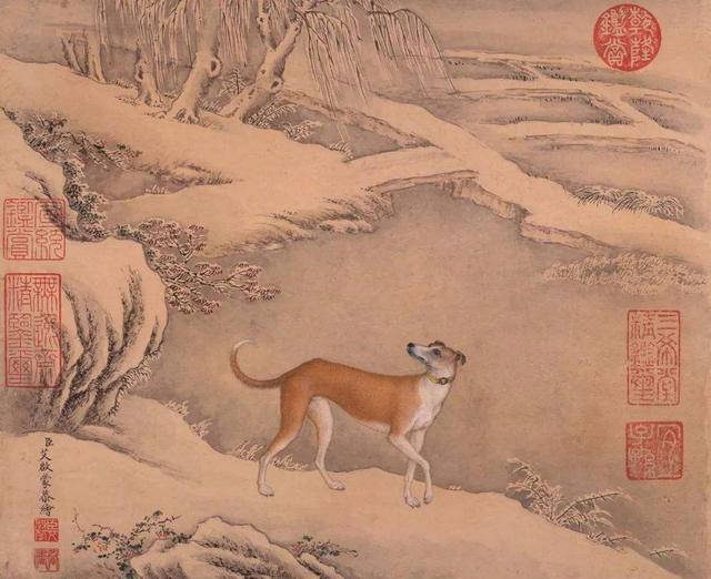 皇家撸狗记：从分布于两岸三故宫的《十骏犬图》看清宫敬犬文化